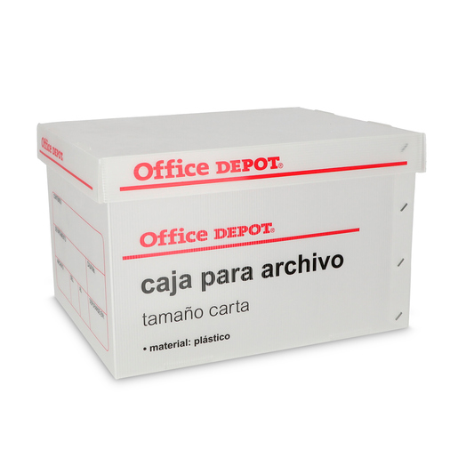 Caja para Archivo Carta Office Depot / Plástico / Blanco
