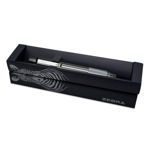 Bolígrafo Retráctil Punto Fino Zebra F-701 Acero Inoxidable