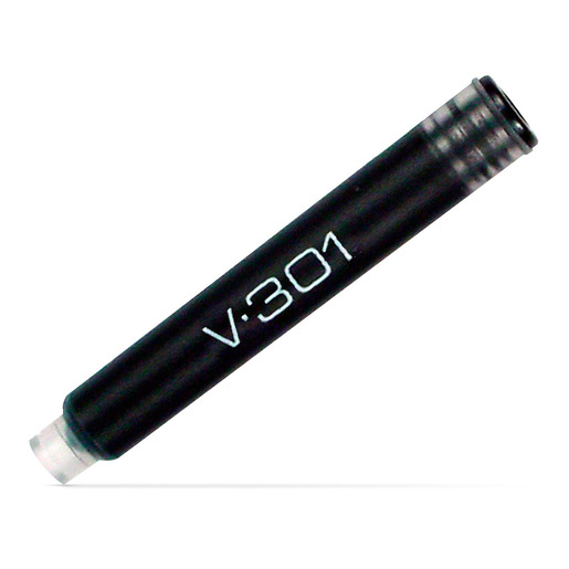 Cartucho de Repuesto Zebra para Pluma Fuente V-301 Tinta Negra 5 piezas