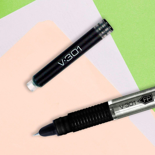 Cartucho de Repuesto Zebra para Pluma Fuente V-301 Tinta Negra 5 piezas