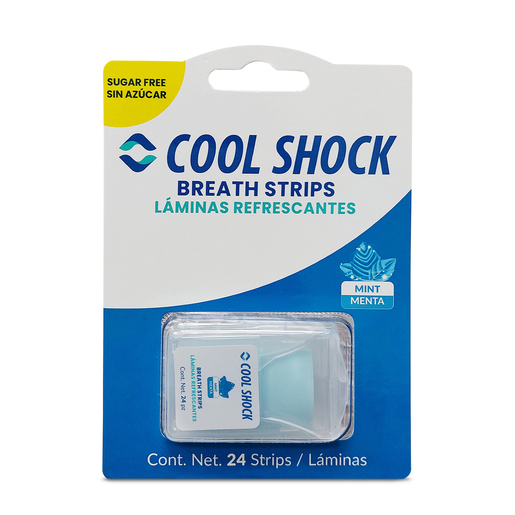 Láminas Refrescantes de Aliento Cool Shock Menta 24 piezas