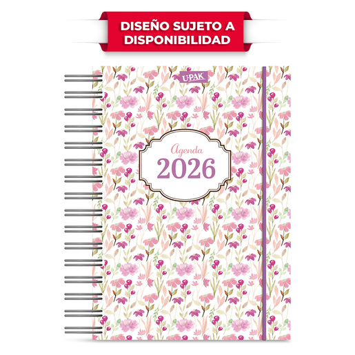 Agenda Diaria 2026 Upak Jardín Floral