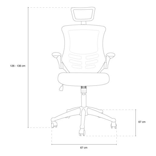 Silla Ejecutiva Techni Mobili Nápoles / Malla / Negro