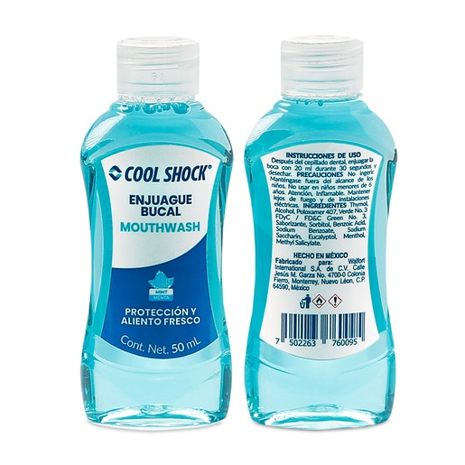 Enjuague Bucal de Bolsillo Cool Shock Menta / 50 ml