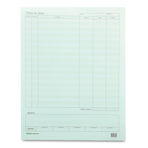 Block de Póliza de Diario Carta Office Depot / 2 piezas Block de Póliza de Diario Carta Office Depot / 2 piezas