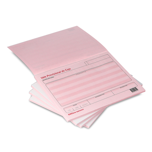 Block de Vale Provisional de Caja Office Depot / 4 piezas