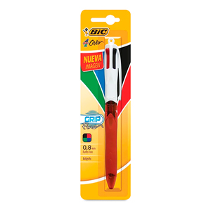 Pluma Retráctil 4 en 1 Bic 4 Color / Punto fino / Tinta negra roja azul verde / 1 pieza Pluma Retráctil 4 en 1 Bic 4 Color / Punto fino / Tinta negra roja azul verde / 1 pieza