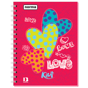 Cuaderno Forma Francesa Norma Kiut Love Raya 160 hojas Cuaderno Forma Francesa Norma Kiut Love Raya 160 hojas