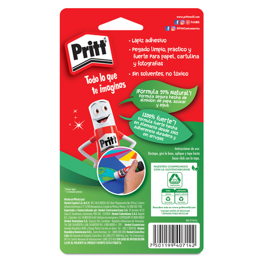 Lápiz Adhesivo Pritt 2 piezas