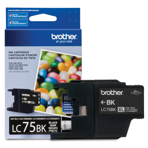 Cartucho de Tinta Brother LC75BK XL / LC75BK / Negro / MFC Cartucho de Tinta Brother LC75BK XL / LC75BK / Negro / MFC