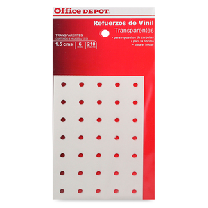 REFUERZOS PARA CARPETA OFFICE DEPOT TRANSPAR C/210