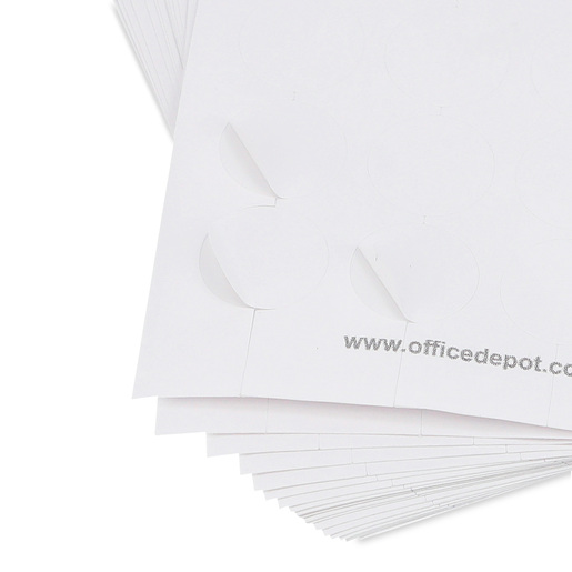 Etiquetas Adhesivas Circulares Office Depot / 1.9 cm / Blanco / 480 etiquetas