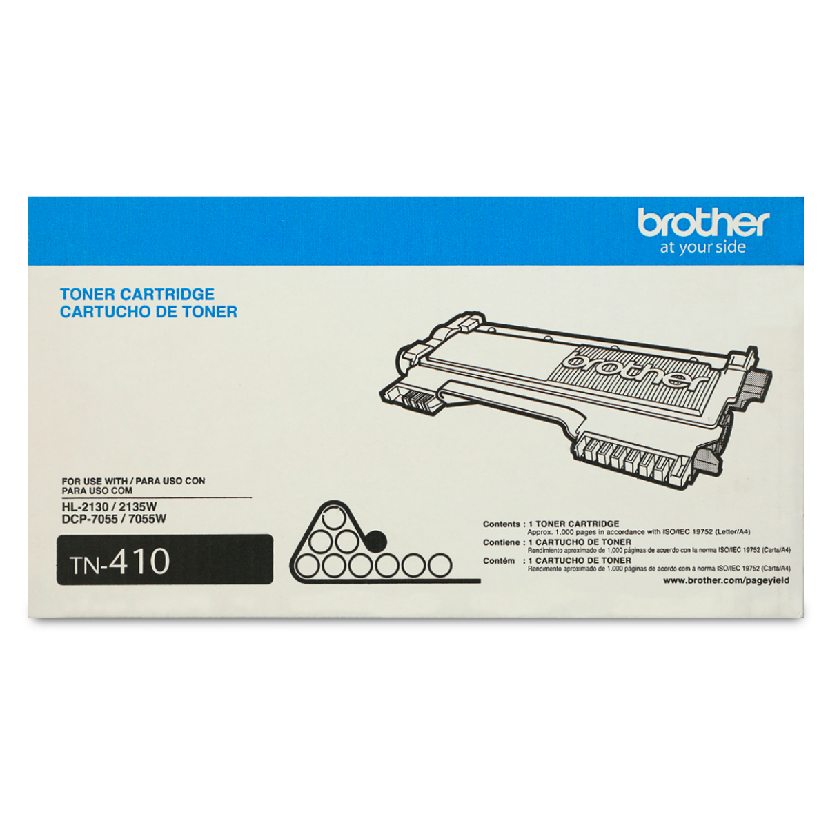 Tóner Brother TN410 Negro 1000 páginas