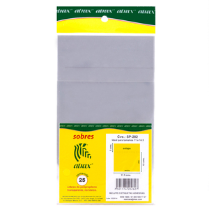 SOBRE PLASTICO CUADRADO ATRAX (25 PZS.) SOBRE PLASTICO CUADRADO ATRAX (25 PZS.)