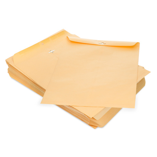 Sobres de Papel con Broche Metálico Carta Signature / Manila / 100 Piezas