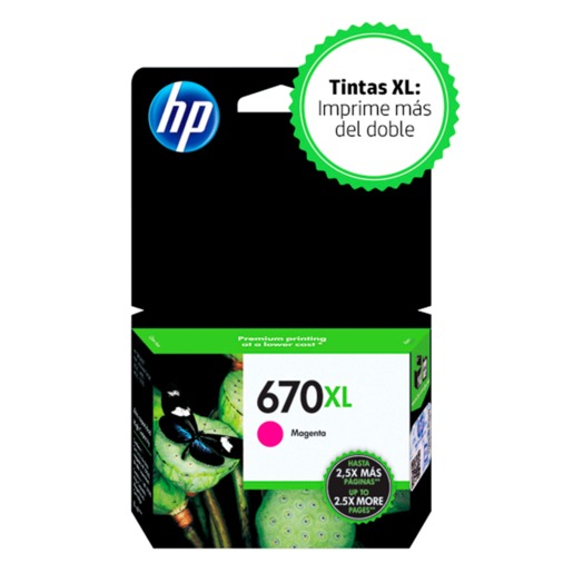 CARTUCHO DE TINTA HP 670XL CZ119AL (MAGENTA)