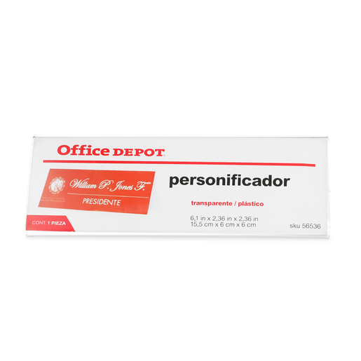 Personificador Office Depot Mini / Transparente / Acrílico / 1 pieza
