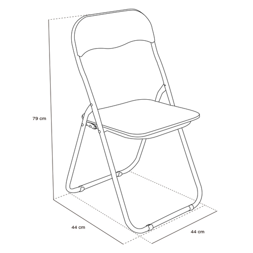 Silla Plegable Coscorp Belice / Acero / Negro