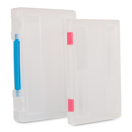 Caja de Plástico Portadocumentos Office Depot / Carta y Oficio / Transparente / 2 piezas