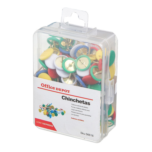 Chinchetas Circulares Office Depot / Colores surtidos / 150 piezas