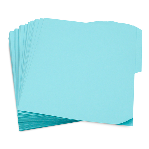Folders Carta con Media Ceja Signature / Azul / 50 piezas