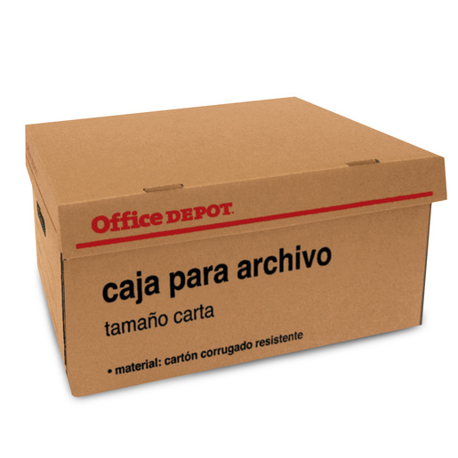 Caja para Archivo Carta Office Depot / Cartón / Café