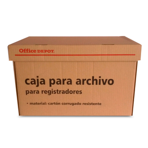 Caja para Archivo Registrador Office Depot / Cartón / Café Caja para Archivo Registrador Office Depot / Cartón / Café
