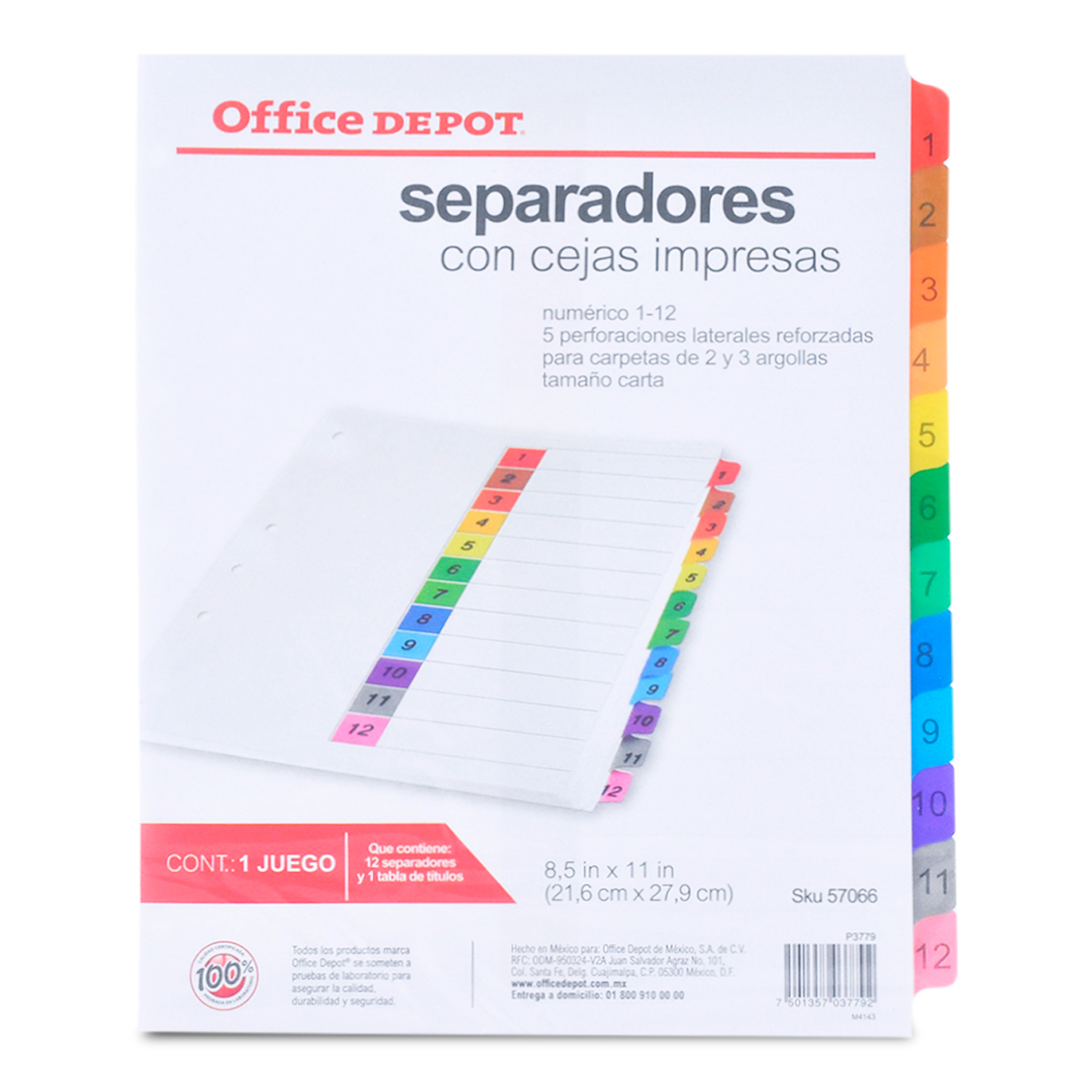 Introducir 31+ imagen separadores de colores office depot