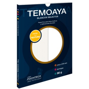 Papel Texturizado Pochteca Temoaya / 50 hojas / Carta / Blanco / 90 gr