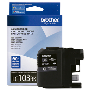 Cartucho de Tinta Brother LC103BK / Negro / 600 páginas / MFC J4510DW Cartucho de Tinta Brother LC103BK / Negro / 600 páginas / MFC J4510DW