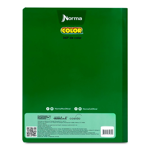 Cuaderno Profesional Norma Color 360 Raya Cosido 100 hojas