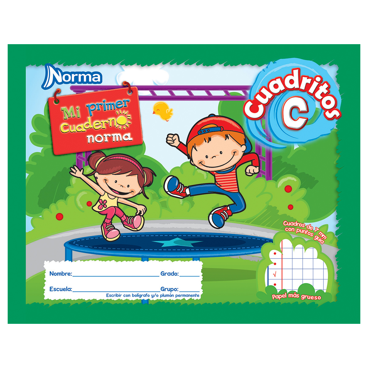 Cuaderno Forma Italiana Mi Primer Cuaderno Norma Cuadritos C 72 hojas
