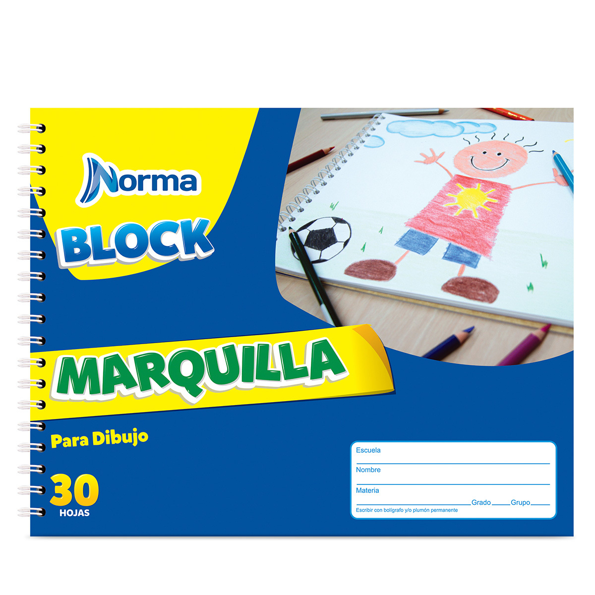 Block Marquilla para Dibujo Norma Blanco 30 hojas