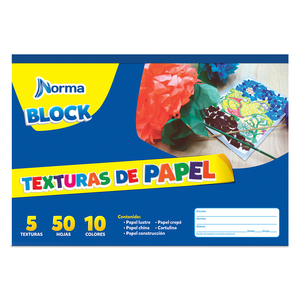 Block de Papel Texturas Norma Creatividad Colores 50 hojas Block de Papel Texturas Norma Creatividad Colores 50 hojas