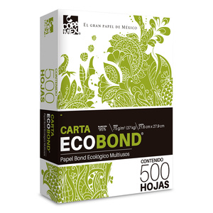 Papel Bond Ecológico Carta Copamex Eco Bond / Paquete 500 hojas blancas Papel Bond Ecológico Carta Copamex Eco Bond / Paquete 500 hojas blancas