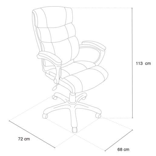 SILLA TIPO PIEL OD CHICAGO EJECUTIVA (NEGRO, PU)
