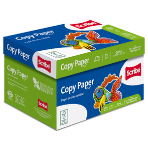 Caja de Papel Scribe Copy Paper / Carta / 5000 hojas / Blanco Caja de Papel Scribe Copy Paper / Carta / 5000 hojas / Blanco