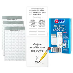 Repuesto para Libreta OfiPro Blanco 4 piezas Repuesto para Libreta OfiPro Blanco 4 piezas