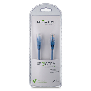 Cable Ethernet CAT 5e Spectra / 2.13 metros / Azul Cable Ethernet CAT 5e Spectra / 2.13 metros / Azul