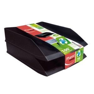 Charola Portadocumentos Maped Evergreen Carta Negro 2 piezas Charola Portadocumentos Maped Evergreen Carta Negro 2 piezas