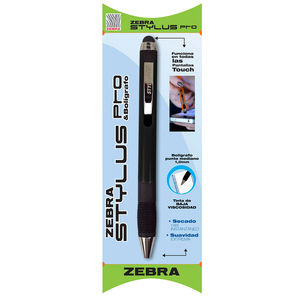 Pluma Retráctil con Lápiz Digital Zebra Stylus Pro / Punto mediano / Tinta negra / 1 pieza Pluma Retráctil con Lápiz Digital Zebra Stylus Pro / Punto mediano / Tinta negra / 1 pieza