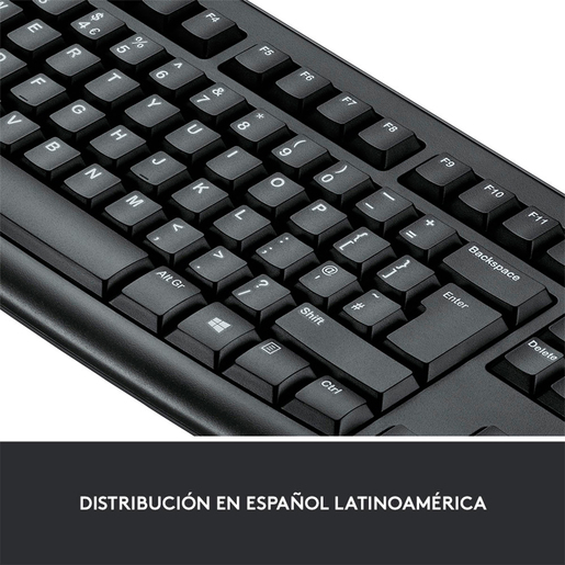 Teclado y Mouse Inalámbrico Logitech MK270 / USB / Windows / Chrome OS / Estándar / Negro / Azul