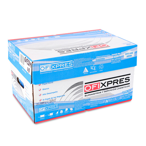 Caja de Papel Multiusos Ofixpres / Carta / 5000 hojas / Blanco