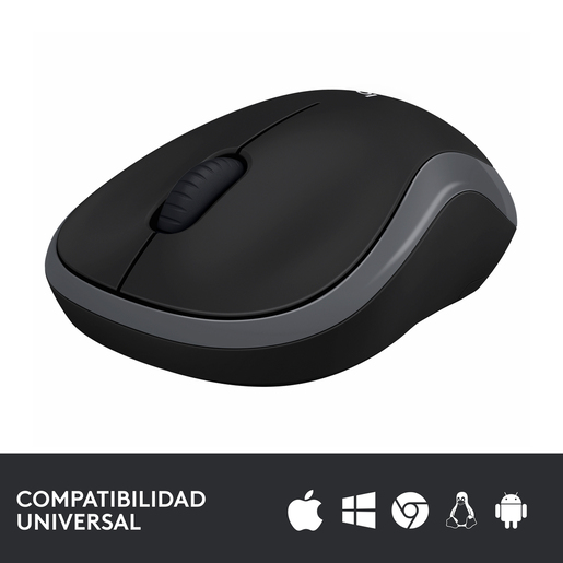 Mouse Inalámbrico Logitech M185 / Nano receptor USB / Negro / PC / Laptop / Mac