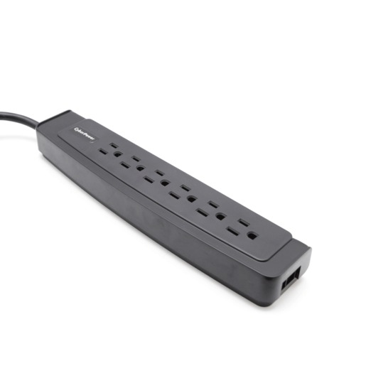 SUPRESOR DE PICOS CYBERPOWER (6 CONTACTOS, NEGRO)