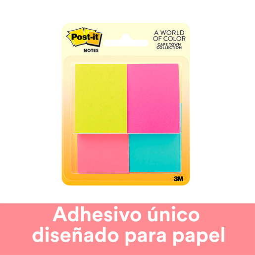 Notas Adhesivas 3M Post-It Mini Neon 653 / Colores surtidos / 4 x 5 cm