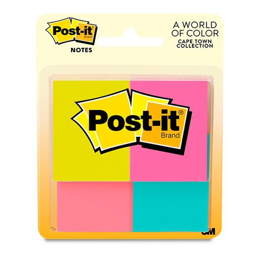 Notas Adhesivas 3M Post-It Mini Neon 653 / Colores surtidos / 4 x 5 cm