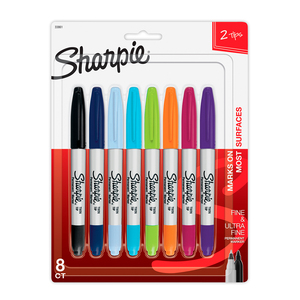 Marcador Permamente Sharpie Punta Doble 8 piezas Marcador Permamente Sharpie Punta Doble 8 piezas