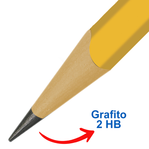 Lápices de Grafito Hexagonales Azor LINEA / HB No.2 / Amarillo / 10 piezas / Marcador gratis