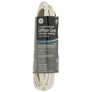 EXTENSION GE OFFICE CORD (BLANCO, 8 FT.) EXTENSION GE OFFICE CORD (BLANCO, 8 FT.)